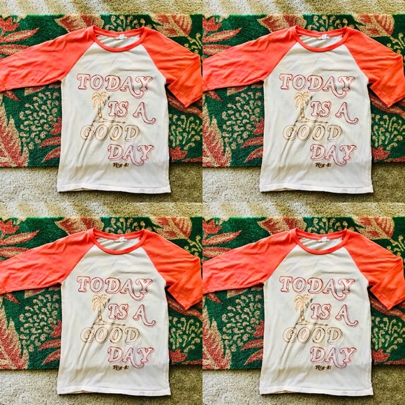 HTG-81 Retro Y2K Girls’ TOP Medium TODAY is a GOOD DAY - Picture 3 of 3